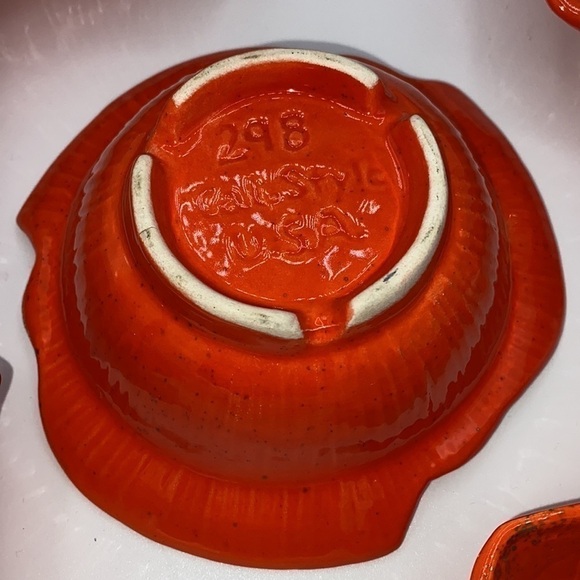 Vintage USA California Pottery Chip & Dip Set Fall Holiday Display Center Piece - Picture 7 of 9